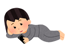 就寝前のスマホ